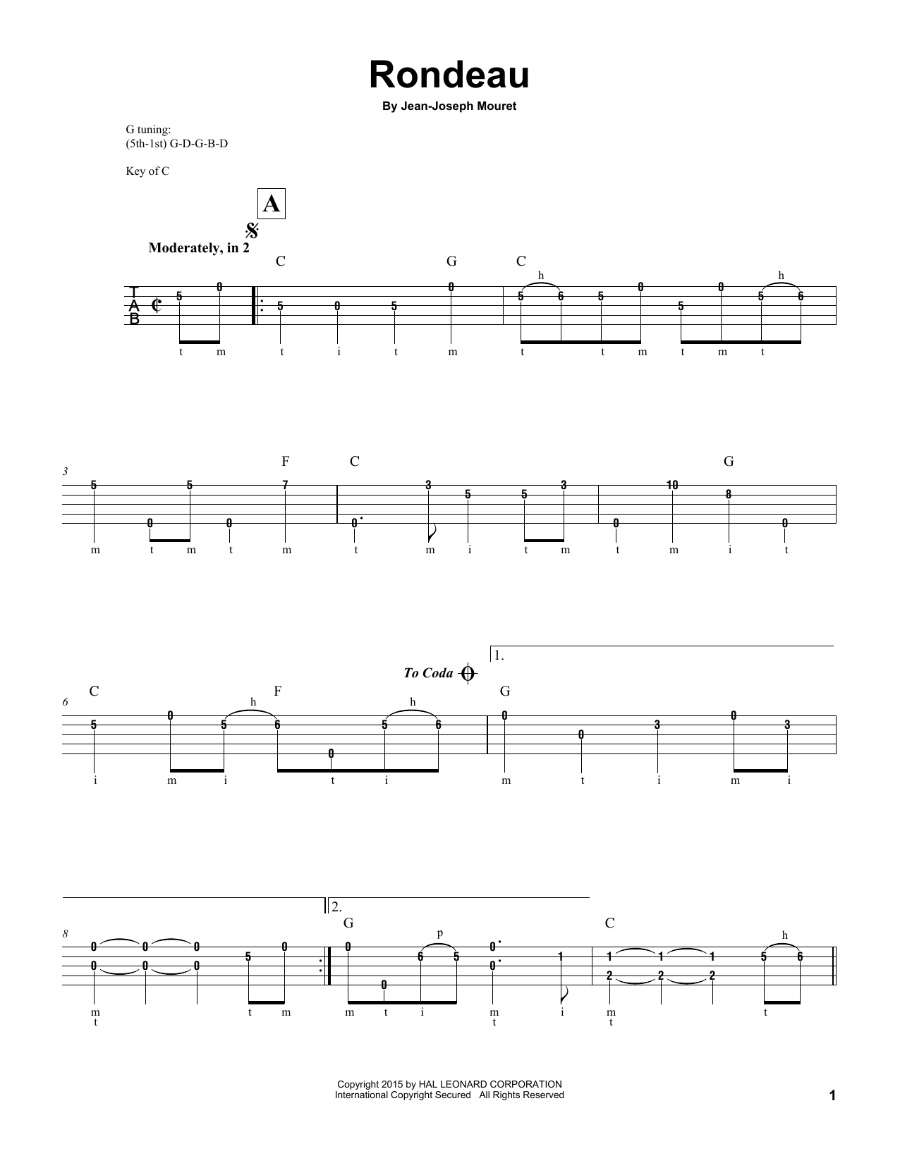 Jean-Joseph Mouret Fanfare Rondeau Sheet Music Notes & Chords for Alto Saxophone Duet - Download or Print PDF