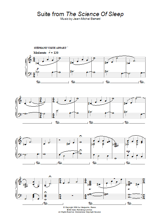 Jean-Michel Bernard Suite (from The Science Of Sleep) Sheet Music Notes & Chords for Piano - Download or Print PDF