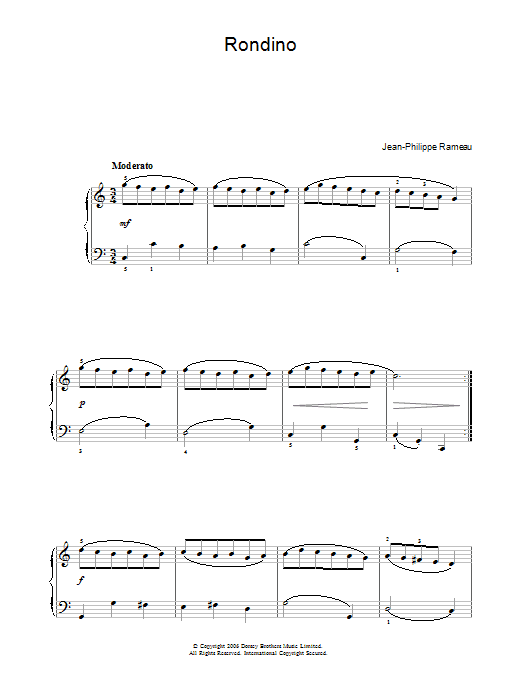Jean-Philippe Rameau Rondino Sheet Music Notes & Chords for Guitar Tab - Download or Print PDF