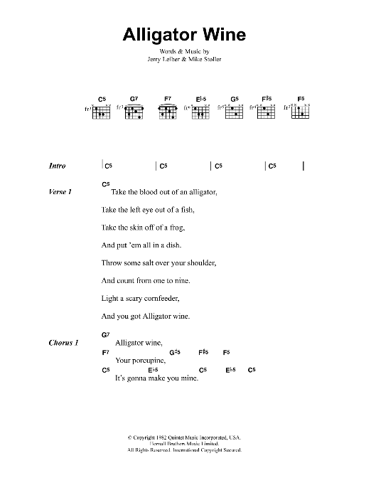 Jeff Buckley Alligator Wine Sheet Music Notes & Chords for Lyrics & Chords - Download or Print PDF