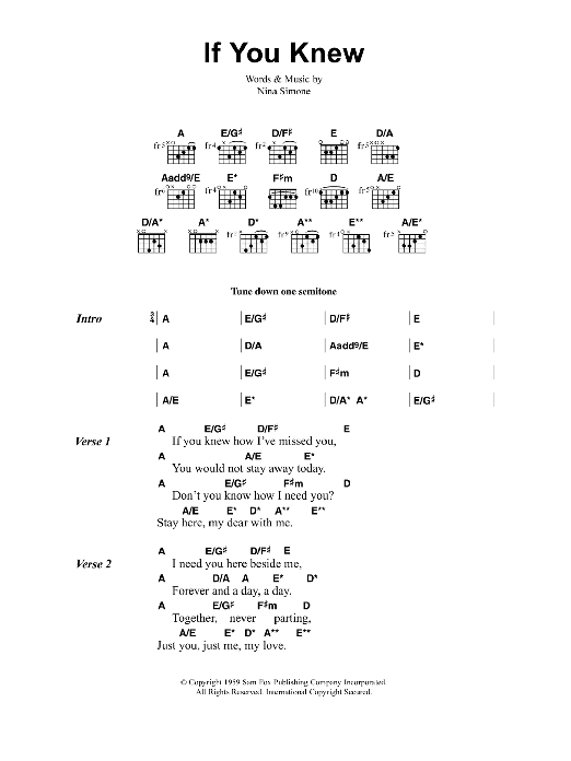 Jeff Buckley If You Knew Sheet Music Notes & Chords for Lyrics & Chords - Download or Print PDF