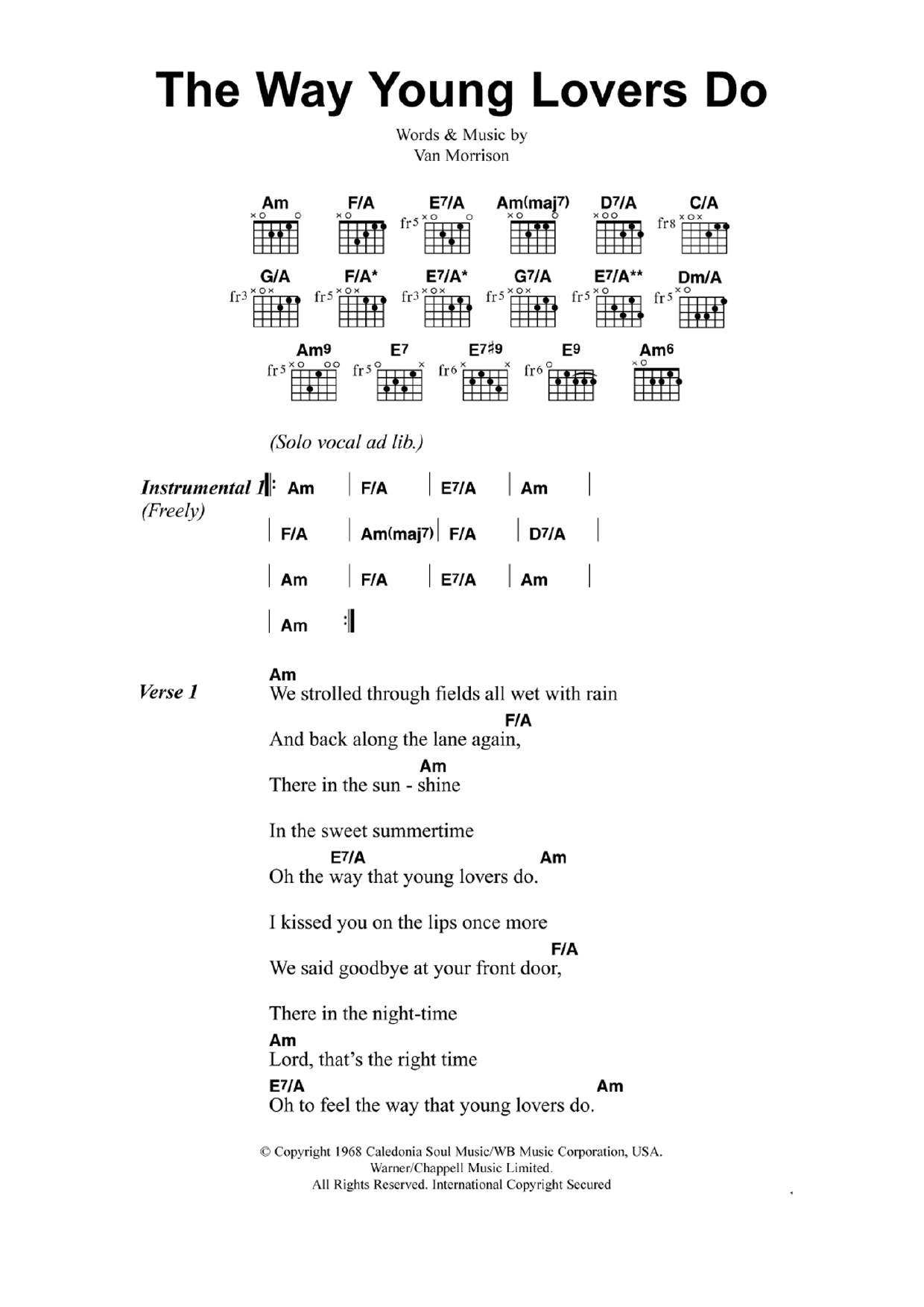 Jeff Buckley The Way Young Lovers Do Sheet Music Notes & Chords for Lyrics & Chords - Download or Print PDF