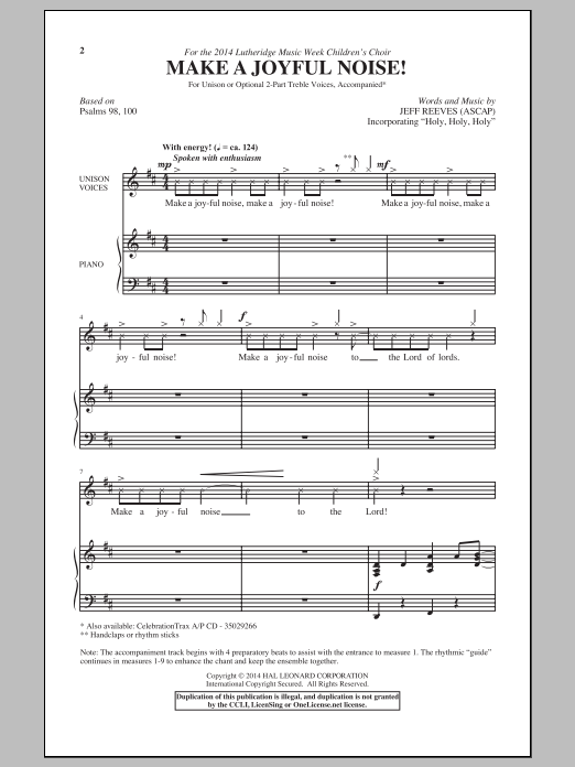 Jeff Reeves Make A Joyful Noise Sheet Music Notes & Chords for Choral - Download or Print PDF