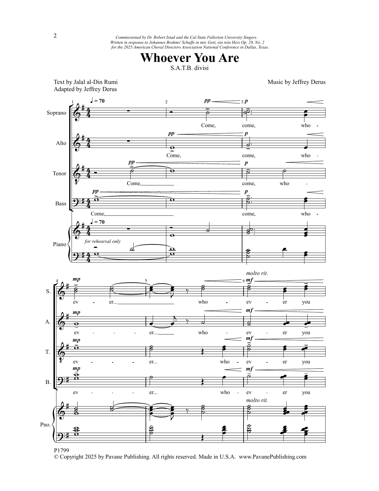 Jeffrey Derus Whoever You Are Sheet Music Notes & Chords for SATB Choir - Download or Print PDF Jeffrey Derus Whoever You Are Sheet Music Notes & Chords for SATB Choir - Download or Print PDF