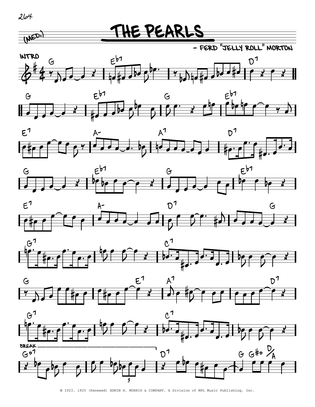 Jelly Roll Morton The Pearls (arr. Robert Rawlins) Sheet Music Notes & Chords for Real Book – Melody, Lyrics & Chords - Download or Print PDF