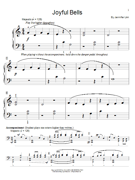 Jennifer Linn Joyful Bells Sheet Music Notes & Chords for Educational Piano - Download or Print PDF