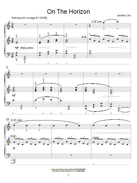 Jennifer Linn On The Horizon Sheet Music Notes & Chords for Educational Piano - Download or Print PDF