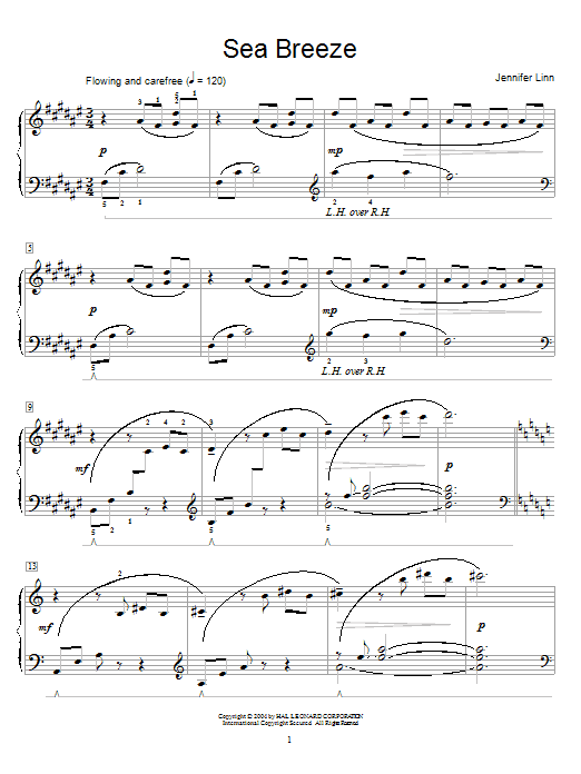 Jennifer Linn Sea Breeze Sheet Music Notes & Chords for Educational Piano - Download or Print PDF
