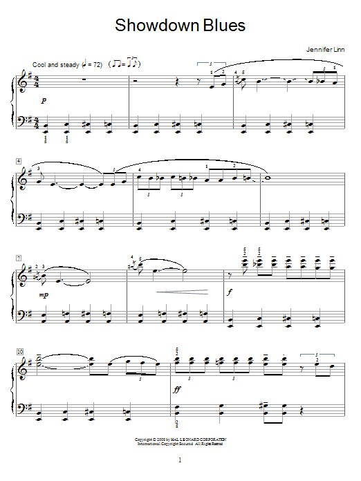 Jennifer Linn Showdown Blues Sheet Music Notes & Chords for Educational Piano - Download or Print PDF
