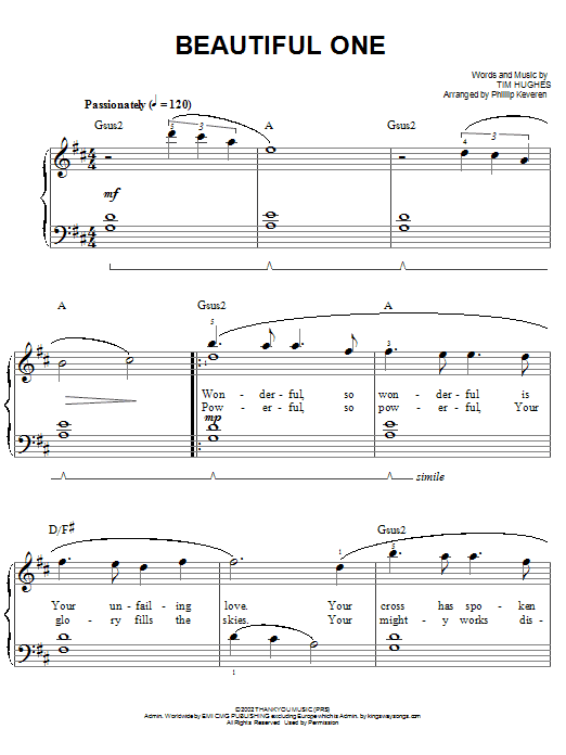 Jeremy Camp Beautiful One Sheet Music Notes & Chords for Easy Piano - Download or Print PDF Jeremy Camp Beautiful One Sheet Music Notes & Chords for Easy Piano - Download or Print PDF
