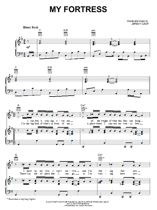 Jeremy Camp My Fortress Sheet Music Notes & Chords for Piano, Vocal & Guitar (Right-Hand Melody) - Download or Print PDF Jeremy Camp My Fortress Sheet Music Notes & Chords for Piano, Vocal & Guitar (Right-Hand Melody) - Download or Print PDF
