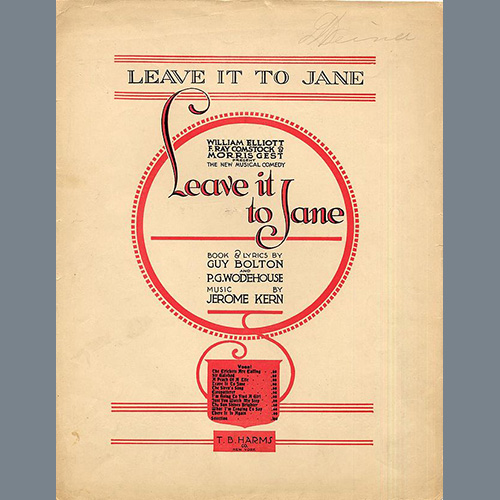 Jerome Kern, Cleopatterer (from Leave It To Jane), Piano, Vocal & Guitar Chords (Right-Hand Melody)