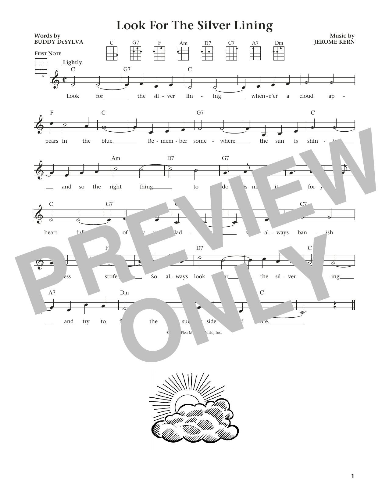 Jerome Kern Look For The Silver Lining (from The Daily Ukulele) (arr. Liz and Jim Beloff) Sheet Music Notes & Chords for Ukulele - Download or Print PDF