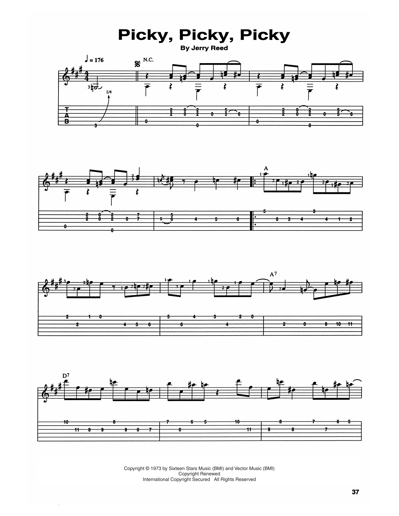 Jerry Reed Pickie, Pickie, Pickie Sheet Music Notes & Chords for Guitar Tab - Download or Print PDF