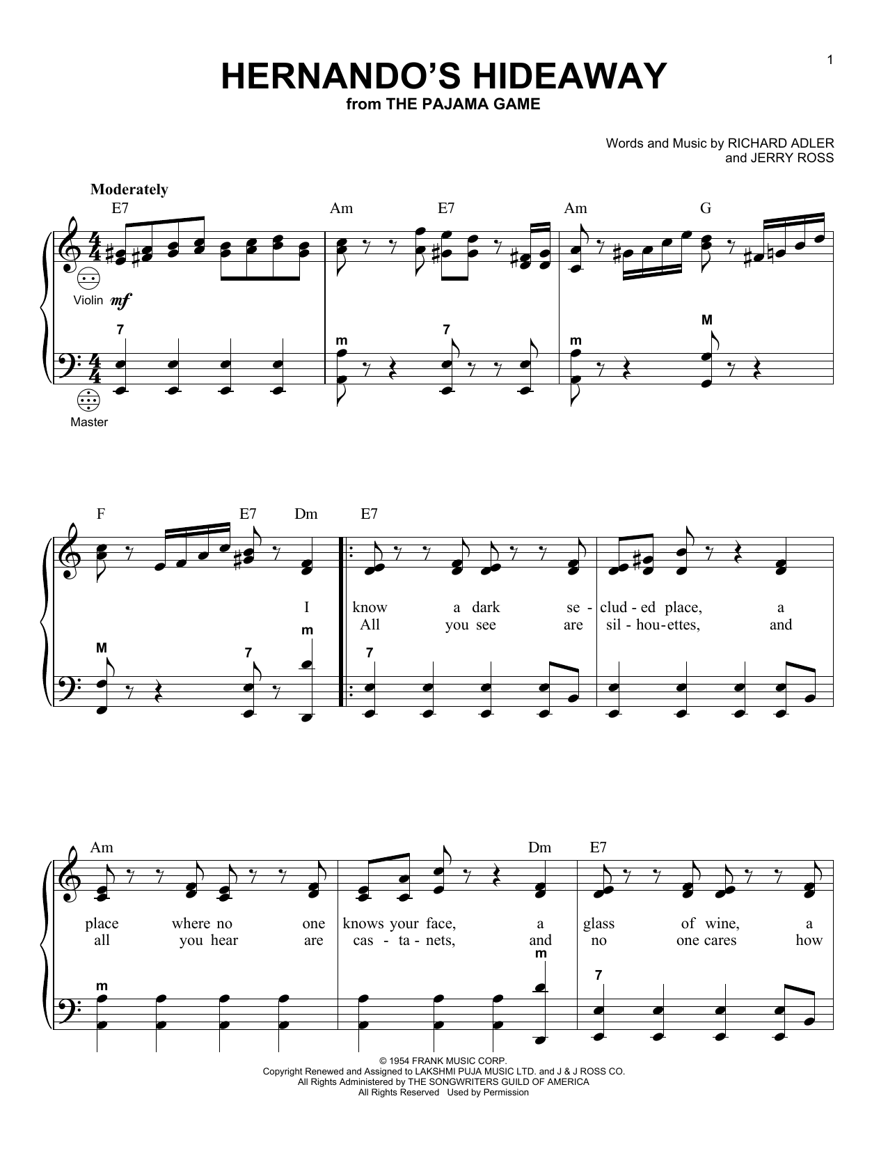 Gary Meisner Hernando's Hideaway Sheet Music Notes & Chords for Accordion - Download or Print PDF