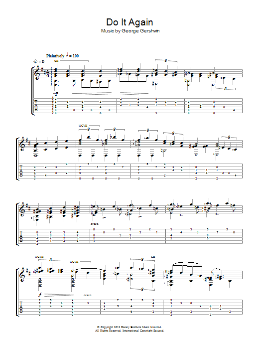 Jerry Willard Do It Again Sheet Music Notes & Chords for Guitar - Download or Print PDF