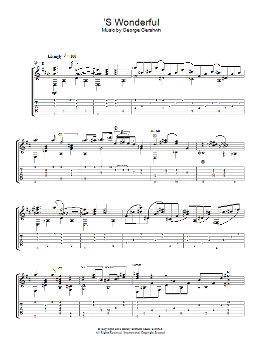 Jerry Willard 'S Wonderful Sheet Music Notes & Chords for Guitar - Download or Print PDF