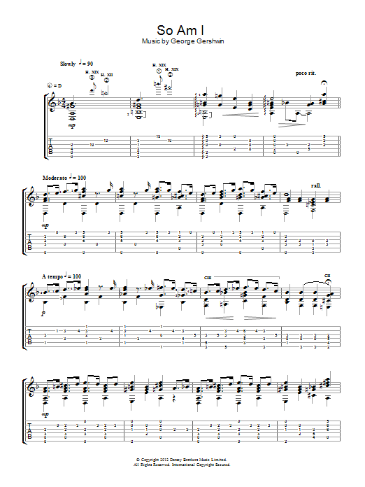 Jerry Willard So Am I Sheet Music Notes & Chords for Guitar - Download or Print PDF