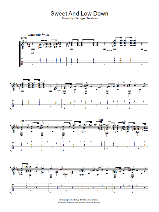 Jerry Willard Sweet And Low Down Sheet Music Notes & Chords for Guitar - Download or Print PDF