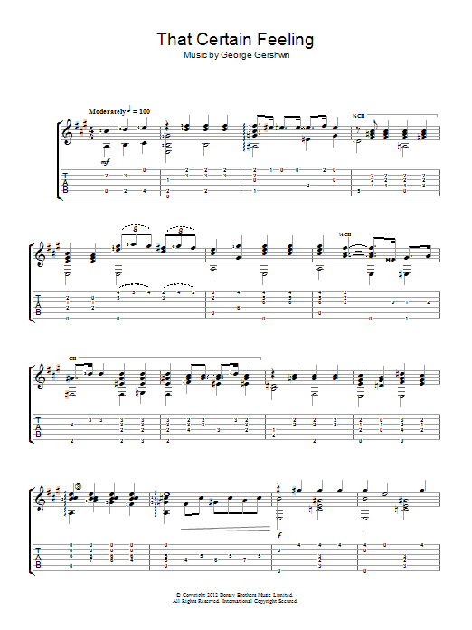 Jerry Willard That Certain Feeling Sheet Music Notes & Chords for Guitar - Download or Print PDF