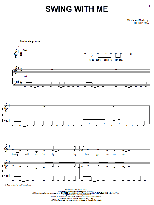 Jessica Simpson Swing With Me Sheet Music Notes & Chords for Piano, Vocal & Guitar (Right-Hand Melody) - Download or Print PDF