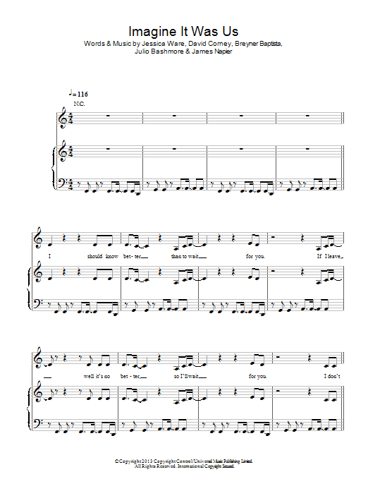 Jessie Ware Imagine It Was Us Sheet Music Notes & Chords for Beginner Piano - Download or Print PDF
