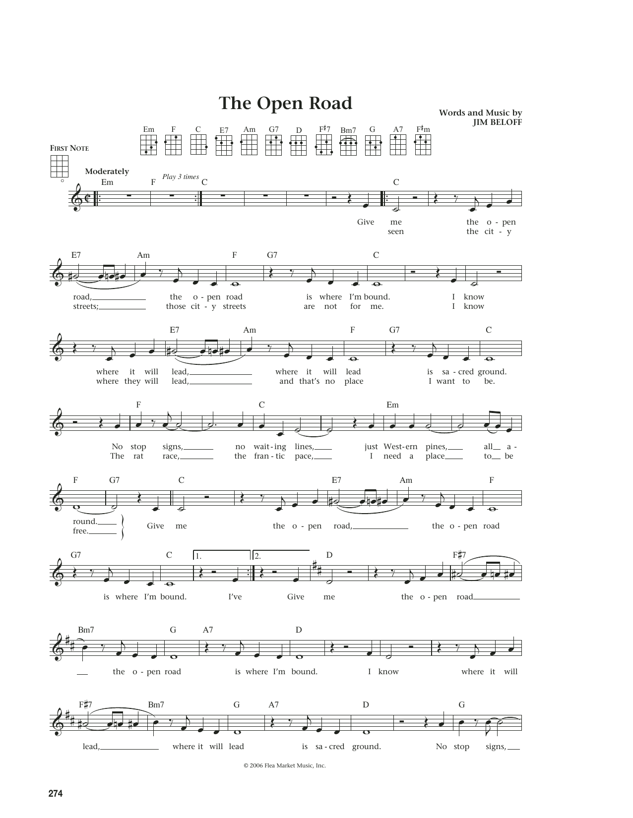 Jim Beloff The Open Road (from The Daily Ukulele) (arr. Liz and Jim Beloff) Sheet Music Notes & Chords for Ukulele - Download or Print PDF