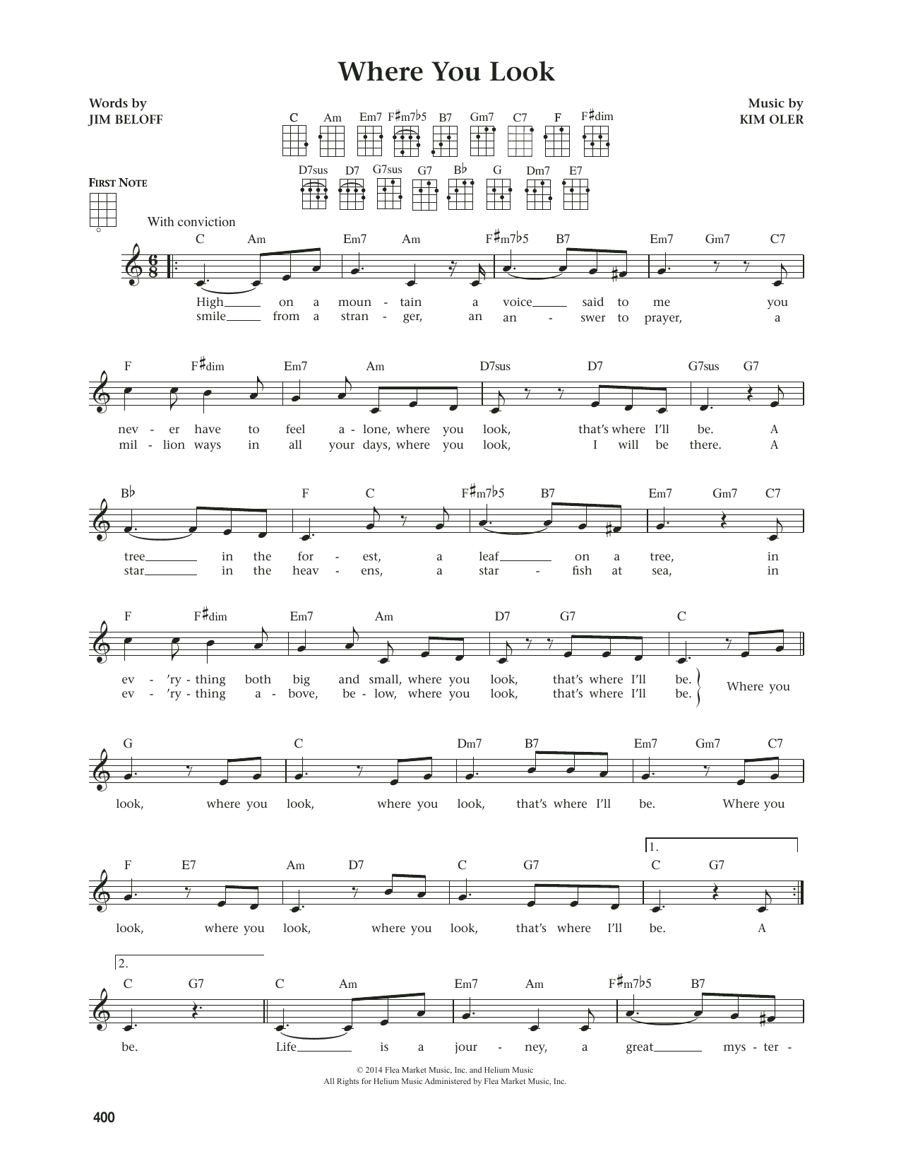 Jim Beloff Where You Look (from The Daily Ukulele) (arr. Jim Beloff) Sheet Music Notes & Chords for Ukulele - Download or Print PDF