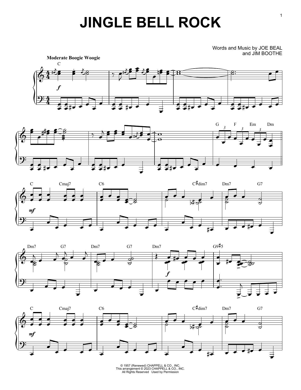 Jim Boothe Jingle Bell Rock [Boogie Woogie version] (arr. Brent Edstrom) Sheet Music Notes & Chords for Piano Solo - Download or Print PDF