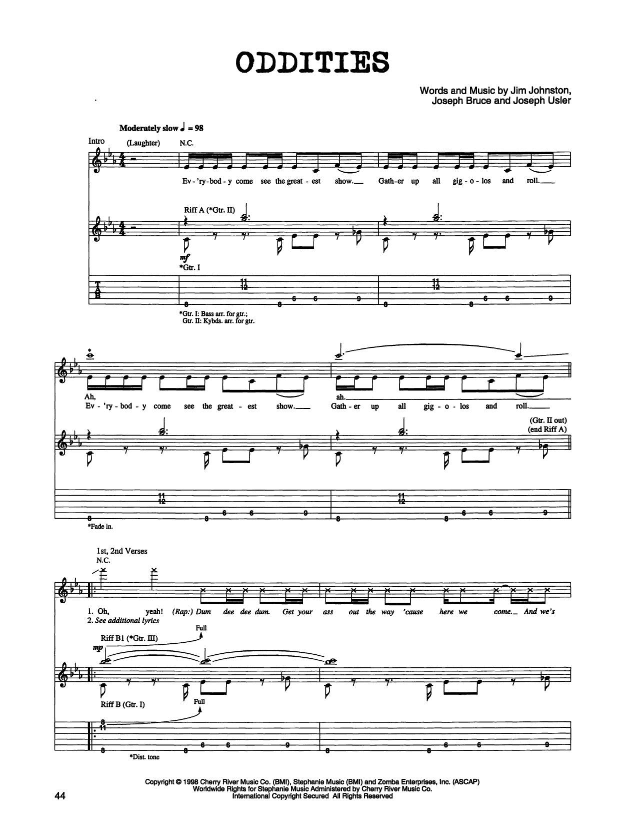Jim Johnston Oddities Sheet Music Notes & Chords for Guitar Tab - Download or Print PDF