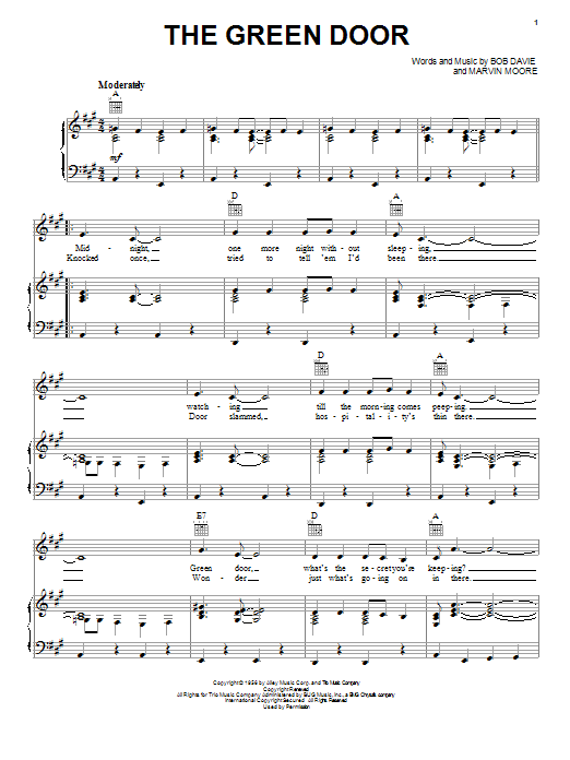 Jim Lowe The Green Door Sheet Music Notes & Chords for Ukulele - Download or Print PDF