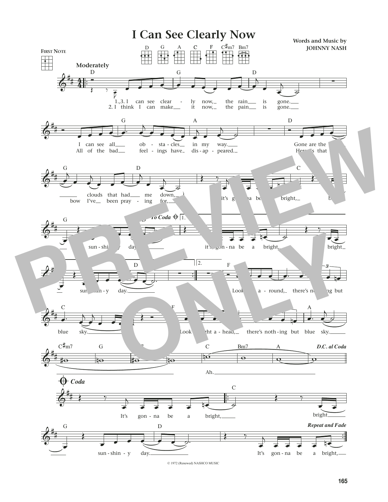 Jimmy Cliff I Can See Clearly Now (from The Daily Ukulele) (arr. Jim Beloff) Sheet Music Notes & Chords for Ukulele - Download or Print PDF