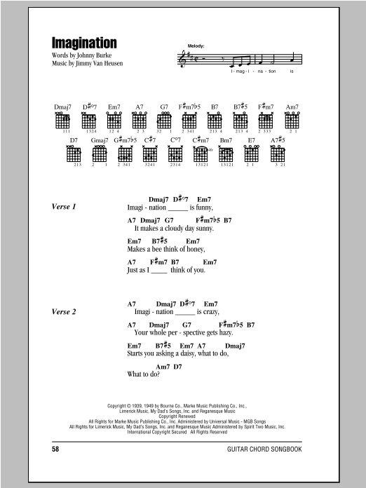 Jimmy Van Heusen Imagination Sheet Music Notes & Chords for Tenor Saxophone - Download or Print PDF