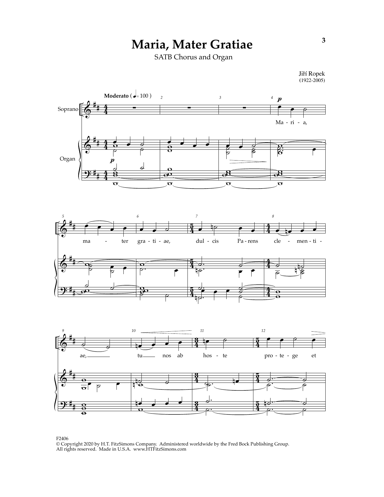 Jira Ropek Maria, Mater Gratiae Sheet Music Notes & Chords for SATB Choir - Download or Print PDF