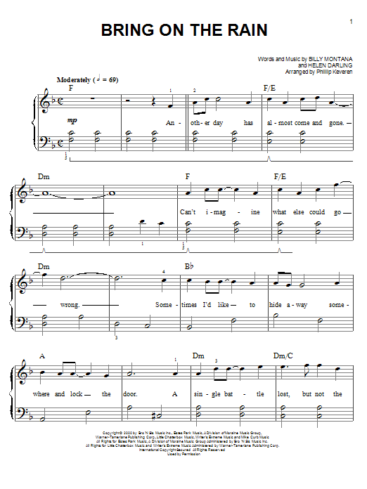 Jo Dee Messina with Tim McGraw Bring On The Rain Sheet Music Notes & Chords for Easy Piano - Download or Print PDF