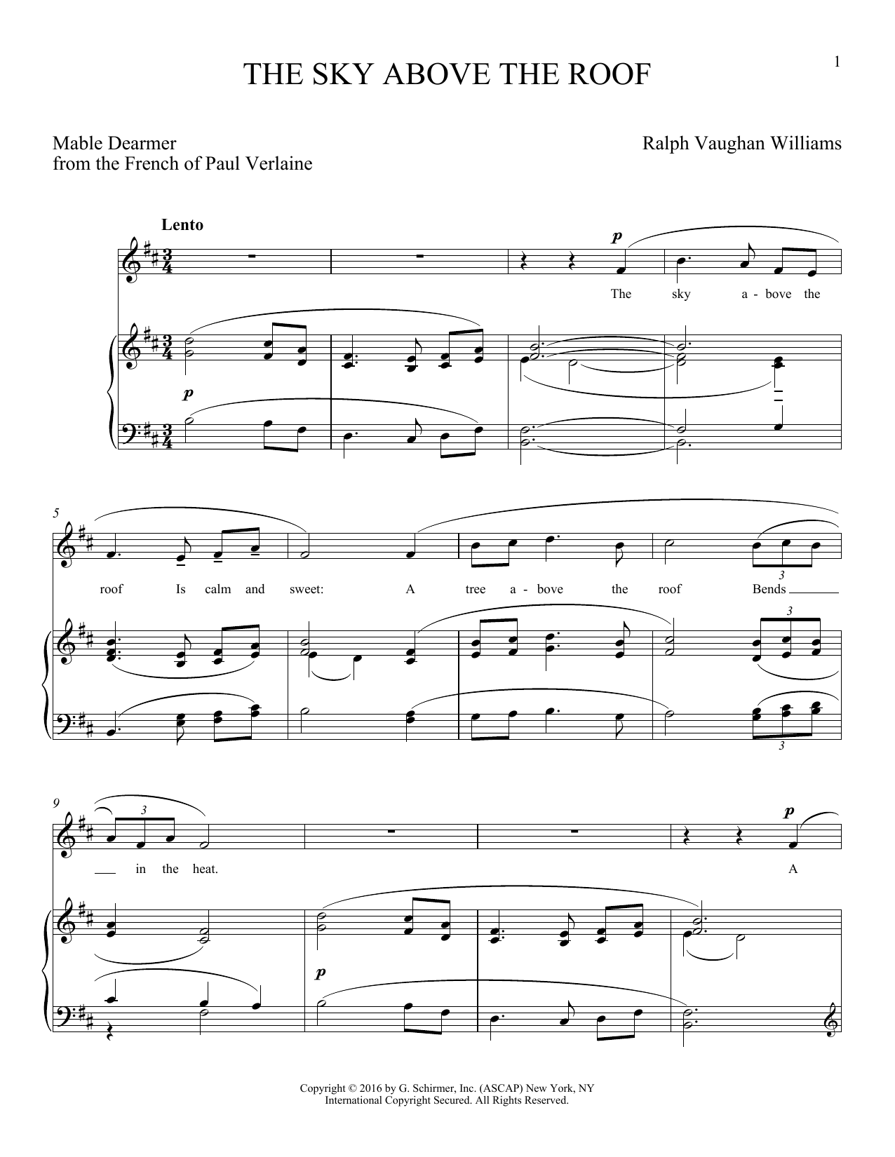 Joan Frey Boytim The Sky Above The Roof Sheet Music Notes & Chords for Piano & Vocal - Download or Print PDF