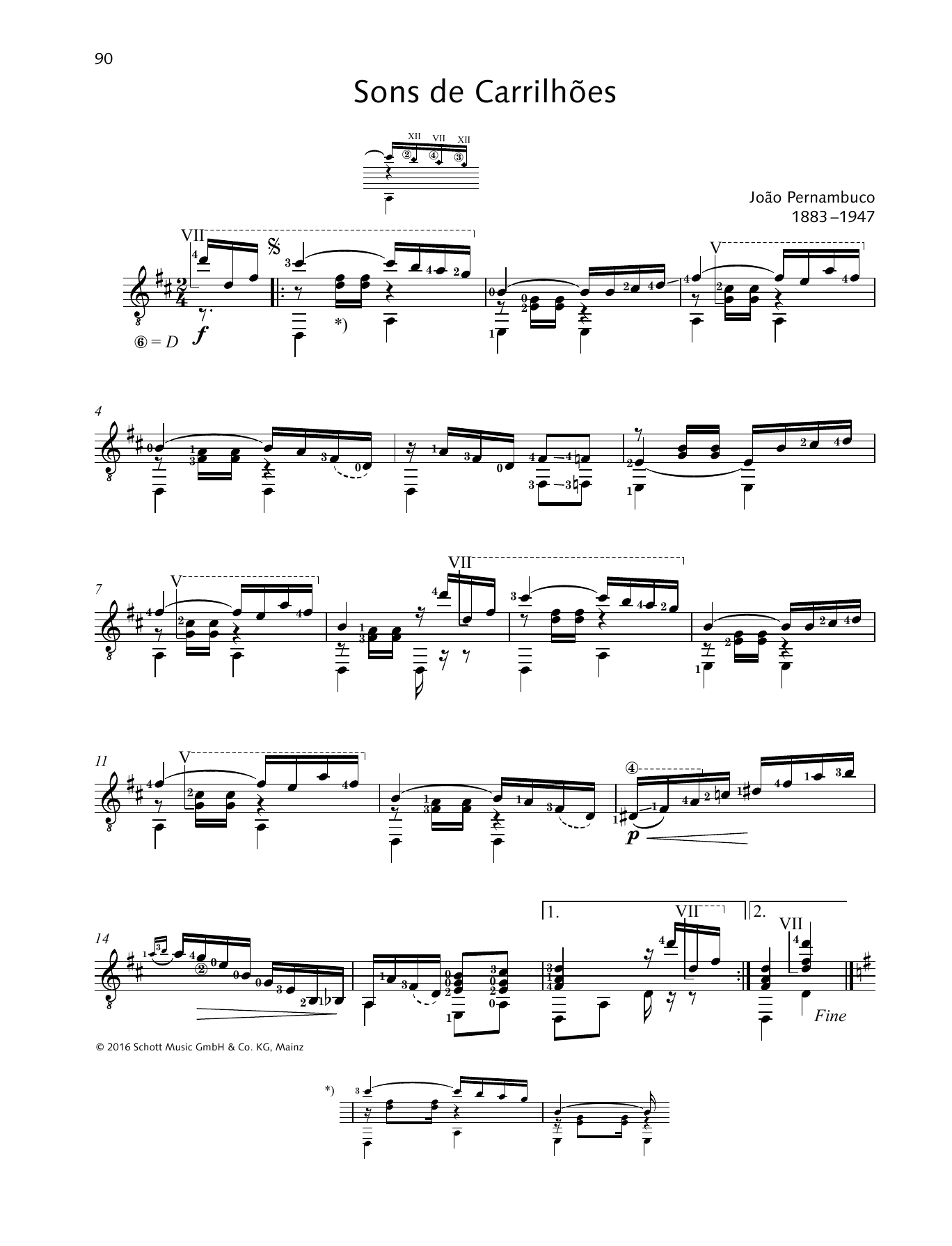 Joao Pernambuco Sons de Carrilhões Sheet Music Notes & Chords for Solo Guitar - Download or Print PDF