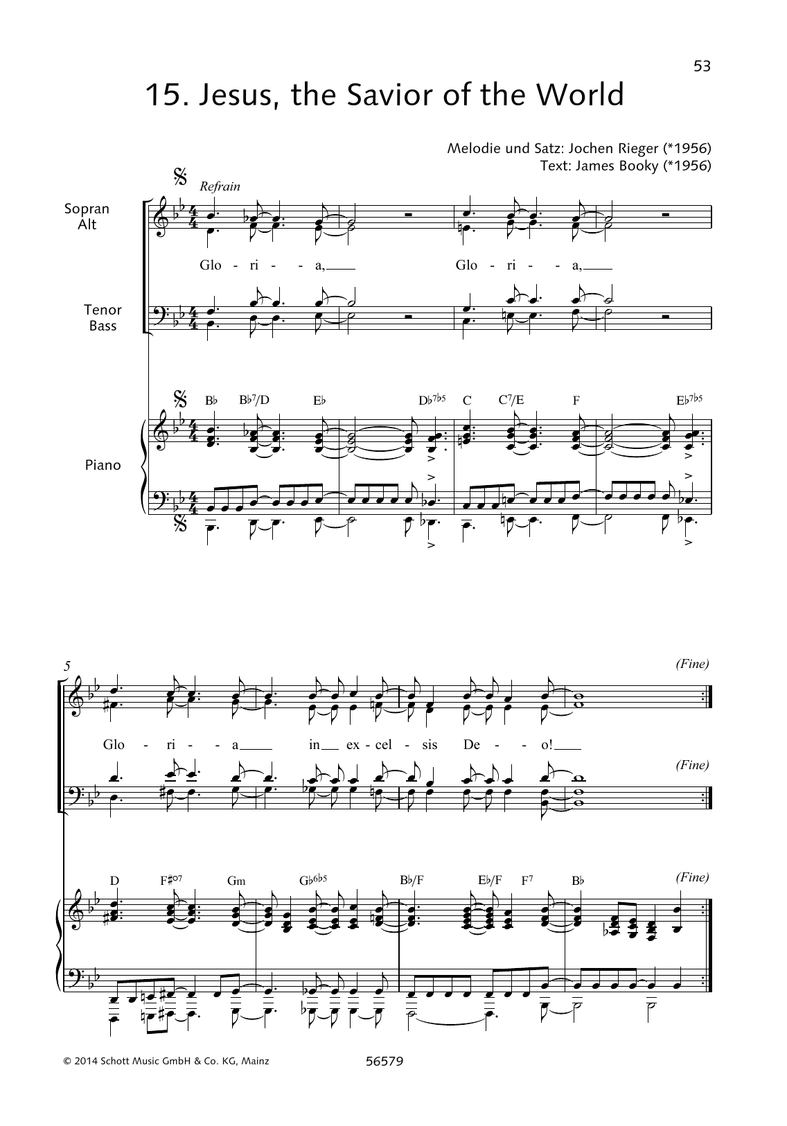 Jochen Rieger Jesus, the Savior of the World Sheet Music Notes & Chords for Choral - Download or Print PDF