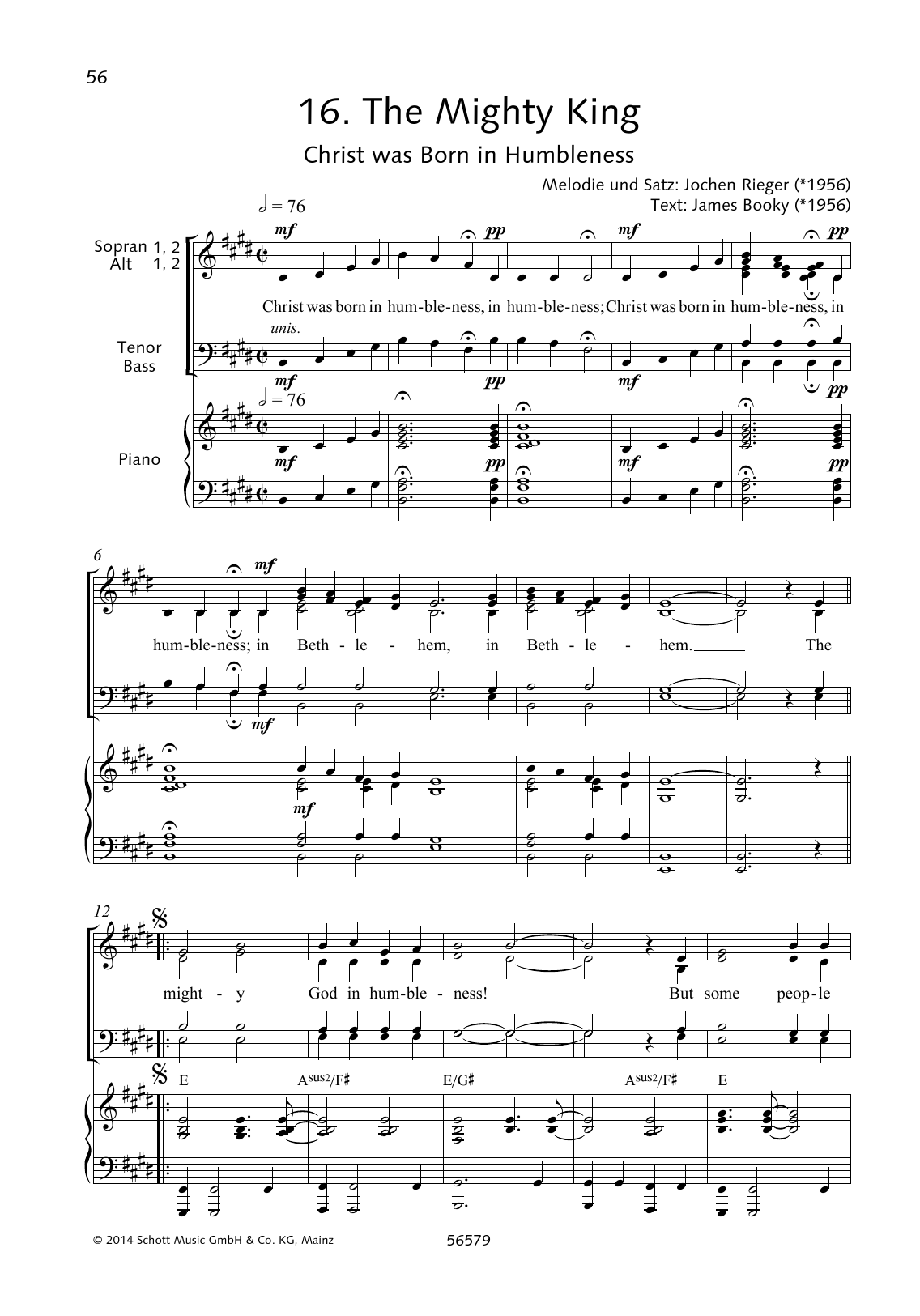 Jochen Rieger The Mighty King Sheet Music Notes & Chords for Choral - Download or Print PDF