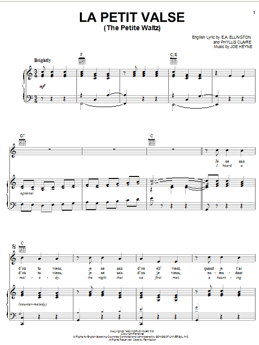Joe Heyne The Petite Waltz Sheet Music Notes & Chords for Accordion - Download or Print PDF