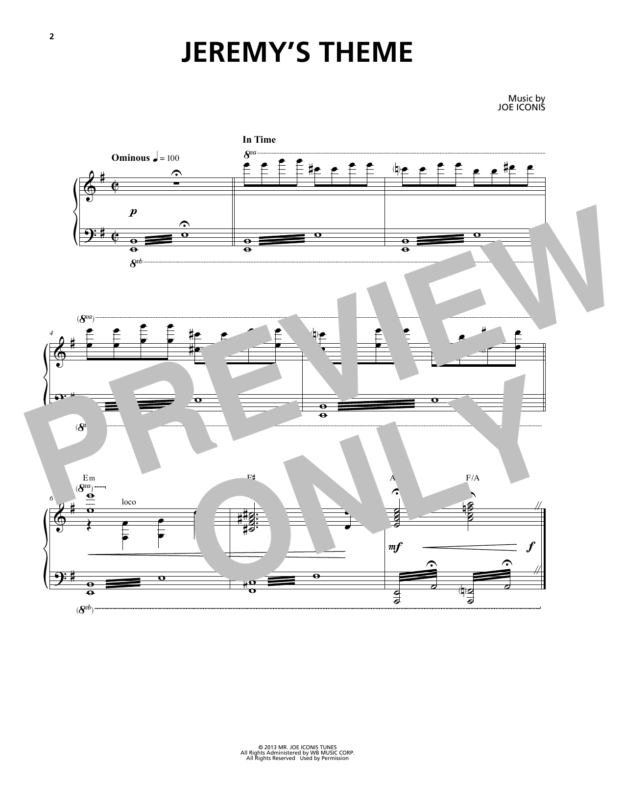 Joe Iconis Jeremy's Theme (from Be More Chill) Sheet Music Notes & Chords for Piano & Vocal - Download or Print PDF