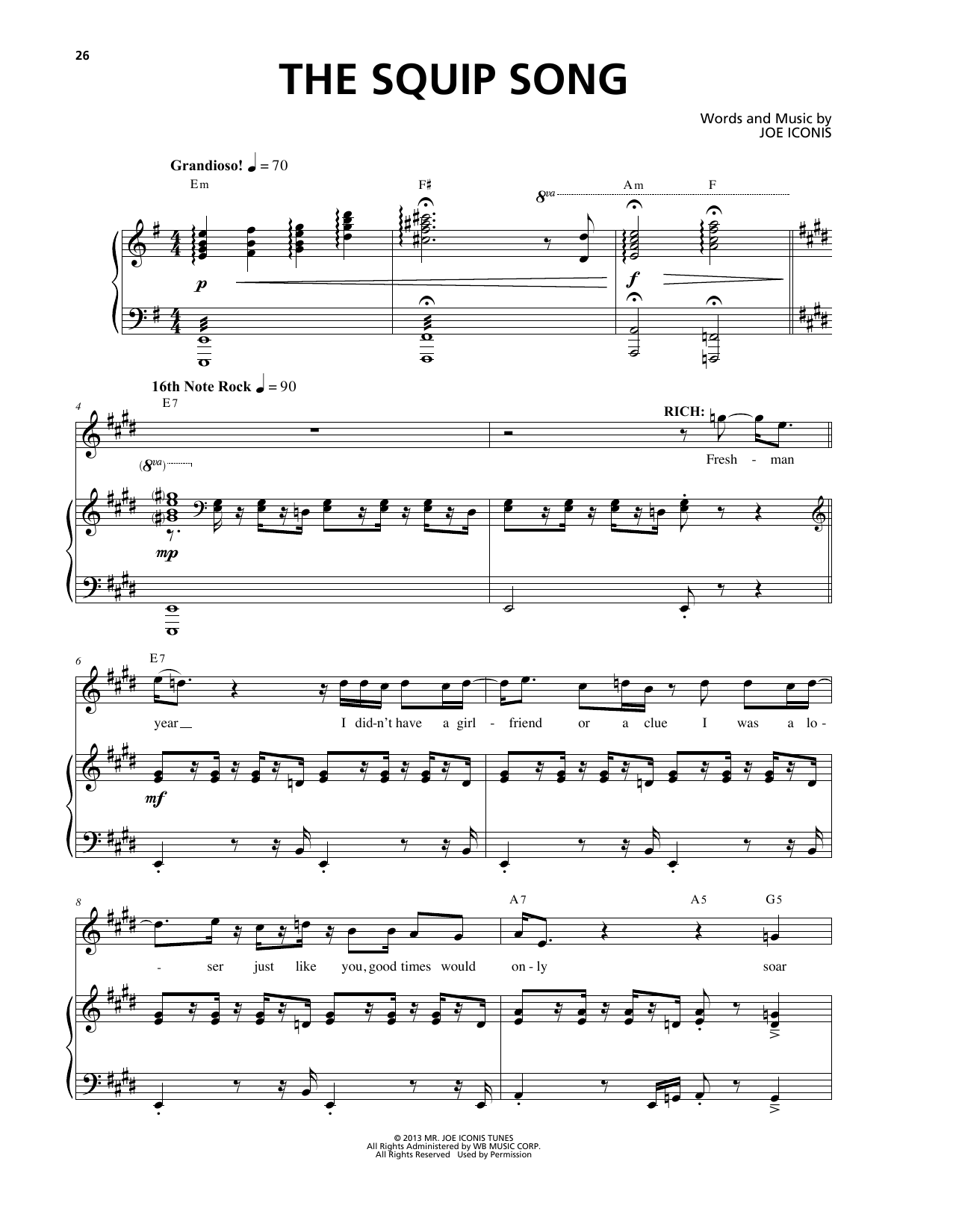 Joe Iconis The Squip Song (from Be More Chill) Sheet Music Notes & Chords for Piano & Vocal - Download or Print PDF