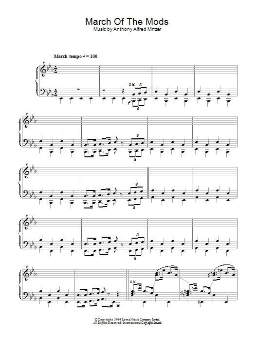 Joe Loss March Of The Mods Sheet Music Notes & Chords for Piano - Download or Print PDF