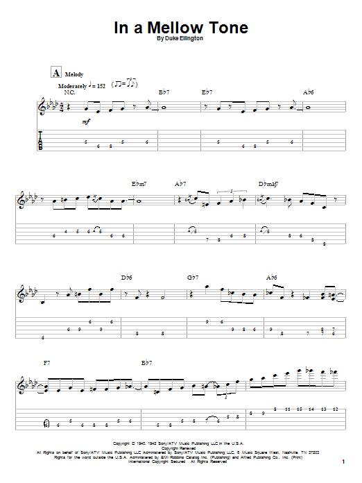 Joe Pass In A Mellow Tone Sheet Music Notes & Chords for Guitar Tab Play-Along - Download or Print PDF