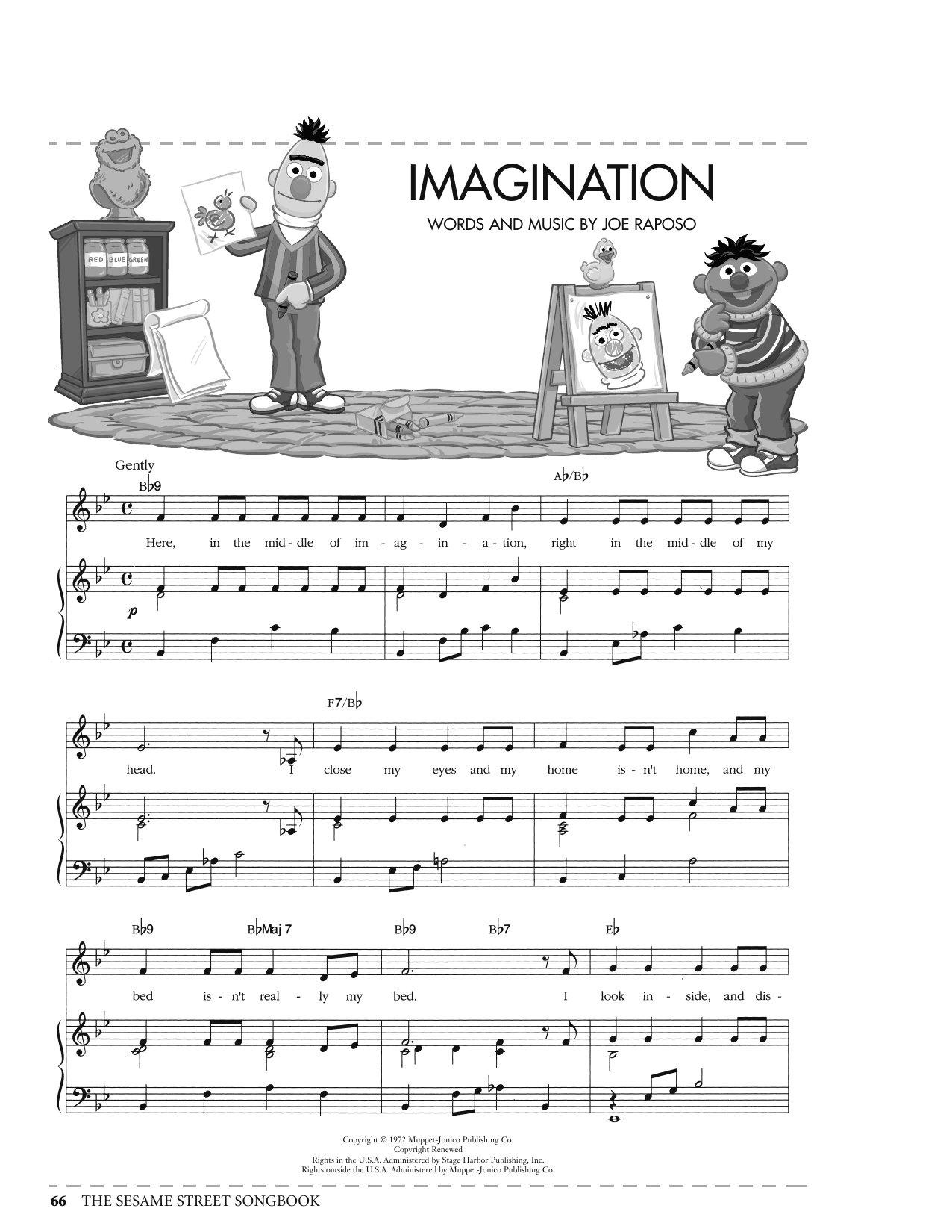 Joe Raposo Imagination (from Sesame Street) Sheet Music Notes & Chords for Piano, Vocal & Guitar Chords (Right-Hand Melody) - Download or Print PDF