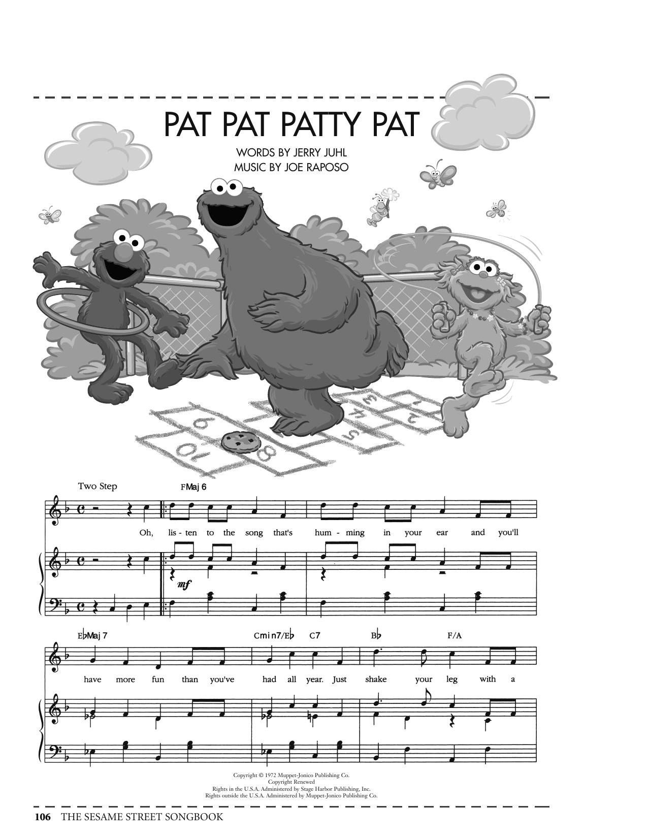 Joe Raposo Pat Pat Patty Pat (from Sesame Street) Sheet Music Notes & Chords for Piano, Vocal & Guitar Chords (Right-Hand Melody) - Download or Print PDF