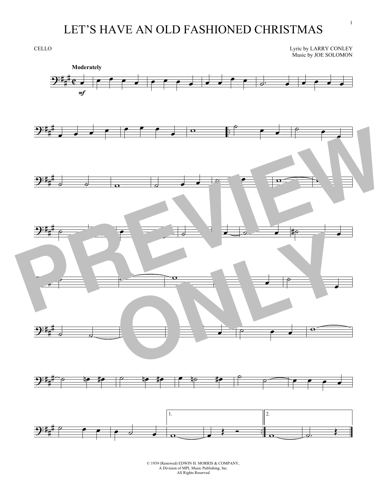 Joe Solomon Let's Have An Old Fashioned Christmas sheet music notes and chords. Download Printable PDF.