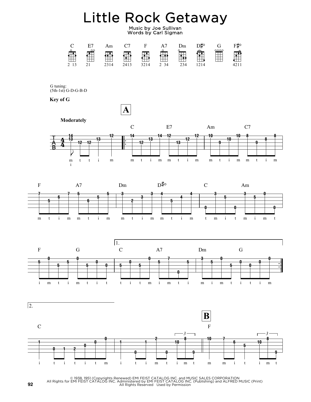 Joe Sullivan Little Rock Getaway Sheet Music Notes & Chords for Banjo - Download or Print PDF
