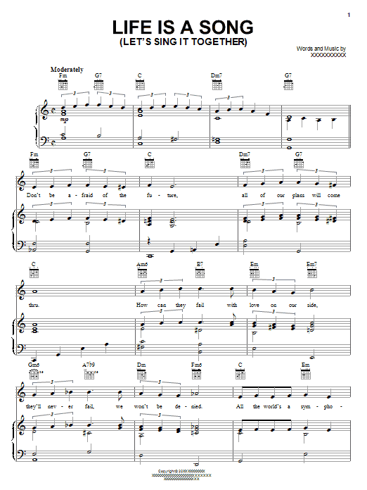 Joe Young Life Is A Song (Let's Sing It Together) Sheet Music Notes & Chords for Piano, Vocal & Guitar (Right-Hand Melody) - Download or Print PDF