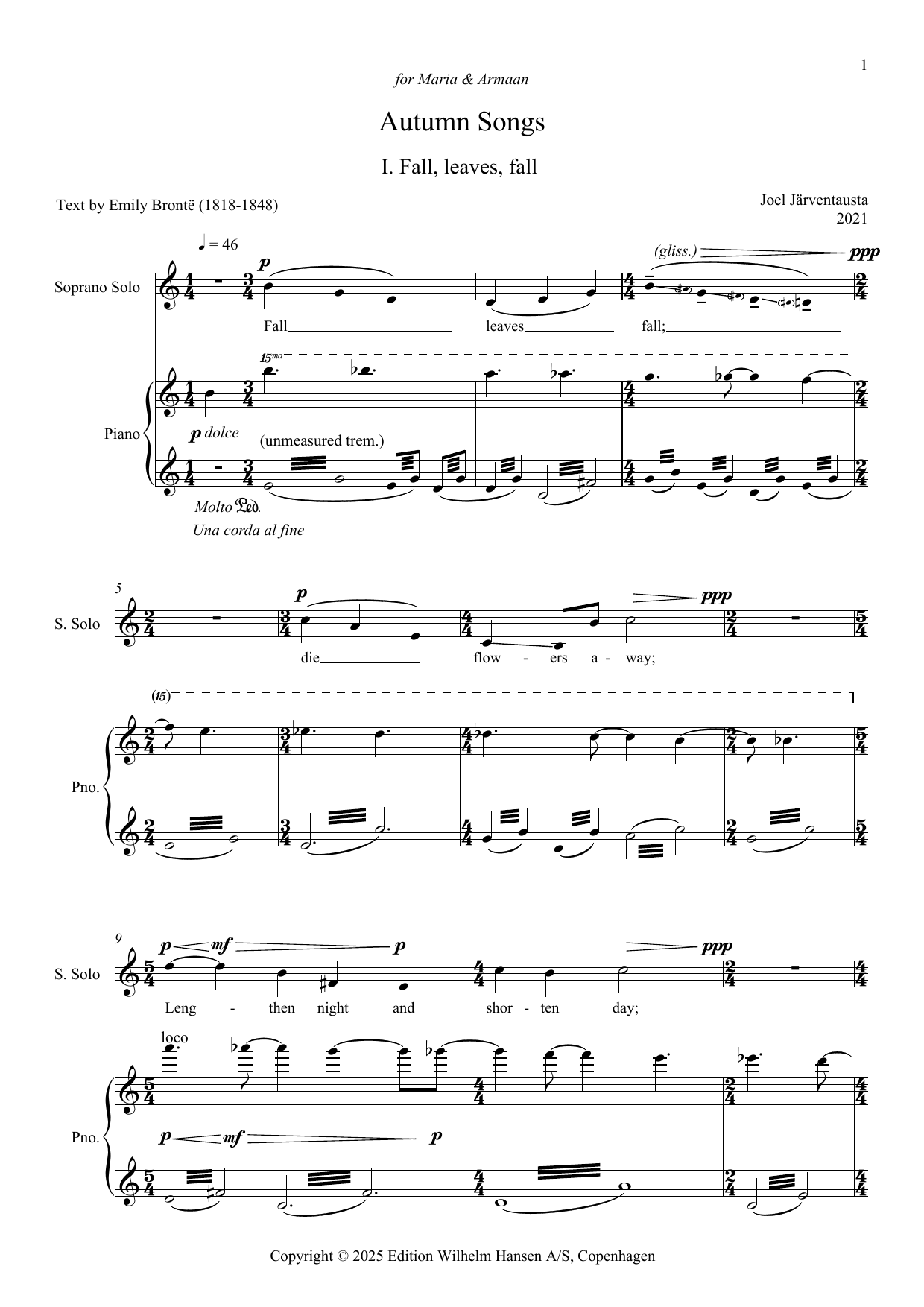 Joel Järventausta Autumn Songs Sheet Music Notes & Chords for Piano & Vocal - Download or Print PDF Joel Järventausta Autumn Songs Sheet Music Notes & Chords for Piano & Vocal - Download or Print PDF